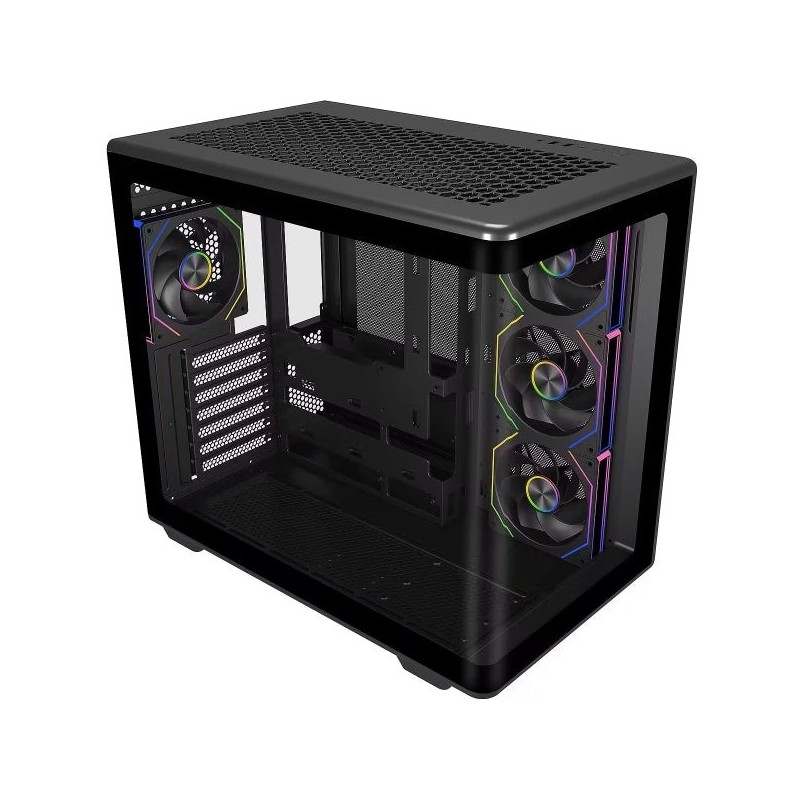 Boîtier Moyen Tour Cooler Master Elite 600 ATX/MicroATX/Mini-ITX - 4 Ventilateurs RGB 120 mm - Vue Panoramique - Double Caméra