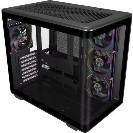 Boîtier Moyen Tour Cooler Master Elite 600 ATX/MicroATX/Mini-ITX - 4 Ventilateurs RGB 120 mm - Vue Panoramique - Double Caméra