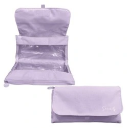 Dohe Serenity Portatodo Doble - Solapa con Bolsillo Interior - Cremallera - Ventanas Transparentes - Poliester - 22x11x6cm