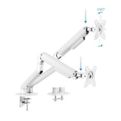 Tooq Swivel Tilt Table Table Support 2 Arms 17-32" - White Color