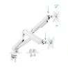 Support de table pivotant et inclinable Tooq 2 bras 17-32" - Couleur blanche