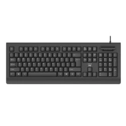 Teclado com fio USB Ewent - Layout QWERTY PT português - Cabo de 1,5 m - Plug and Play - Cor preta