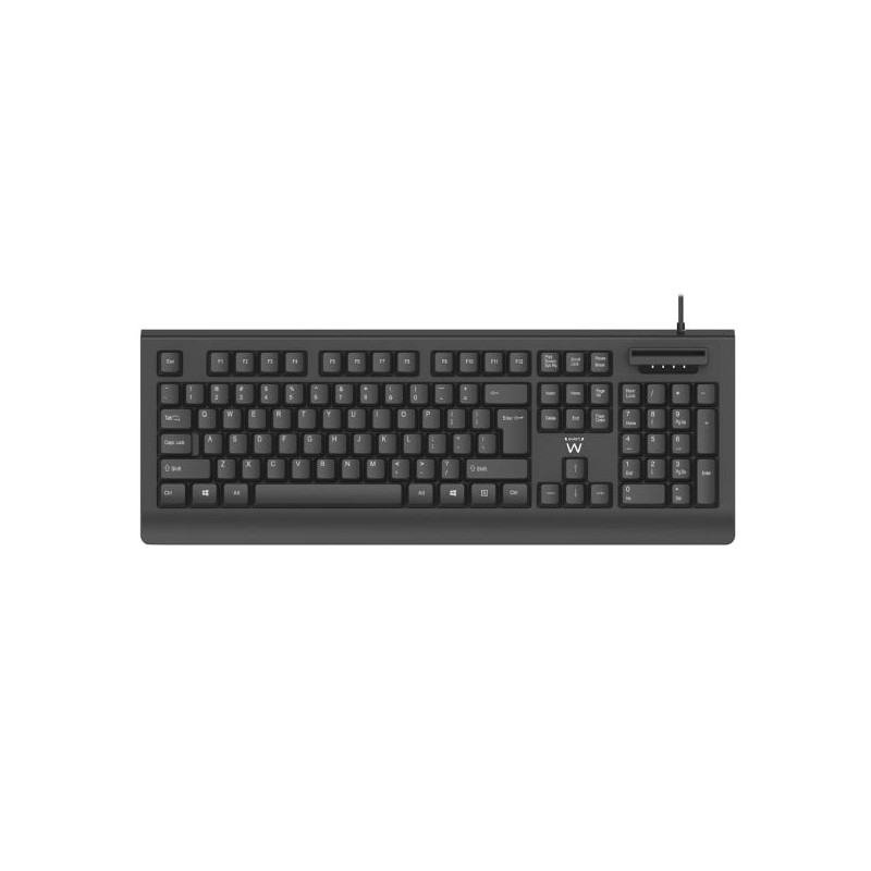 Ewent Teclado con Cable USB - Disposicion Portuguesa QWERTY PT - Cable de 1.5m - Plug and Play - Color Negro