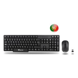 NGS Euphoria Kit Pack Teclado Sem Fios + Rato Sem Fios 1200dpi 3 Botões - QWERTY Português - Uso Ambidestro