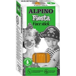 Pacote de bastões faciais Alpino Fiesta com 6 bastões de pintura facial - Sistema retrátil giratório - Lava com água - Testado