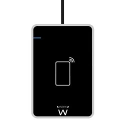 Ewent DNIe and NFC Smart Card Readers - 0,6m Cable - Contactless - Black Color