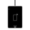Ewent DNIe and NFC Smart Card Readers - 0,6m Cable - Contactless - Black Color