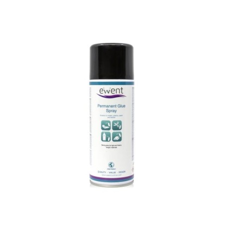 Ewent Spray de Pegamento Permanente - Secado Rapido - 395gr - Color Transparente