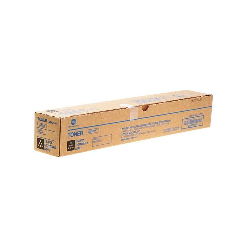 Konica Minolta TN221 Black Toner Cartridge Original - TN221K/A8K3150