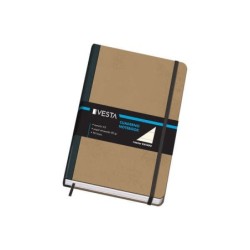 Dohe Cahier Cartonné à Coins Arrondis - 96 Feuilles de Papier Ivoire de 80gr - Couverture en Trois Pièces avec Dos Toilé