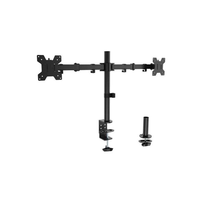 Aisens Soporte de Mesa Eco Giratorio e Inclinable para Monitor/TV 10Kg (3 Pivotes - 2 Brazos) de 17-32" - Color Negro