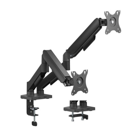 Aisens Soporte de Mesa ECO Contrapeso Giratorio e Inclinable para Monitor/TV 9kg (3 Pivotes - 2 Brazos) de 17-32 - Color Negro