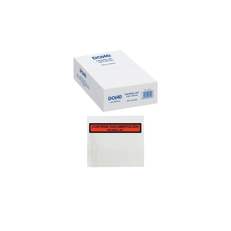 Caixa Dohe com 250 Envelopes Autoadesivos 140x125mm - Para Envio de Documentos - Lista de Embalagem de Envio Especial