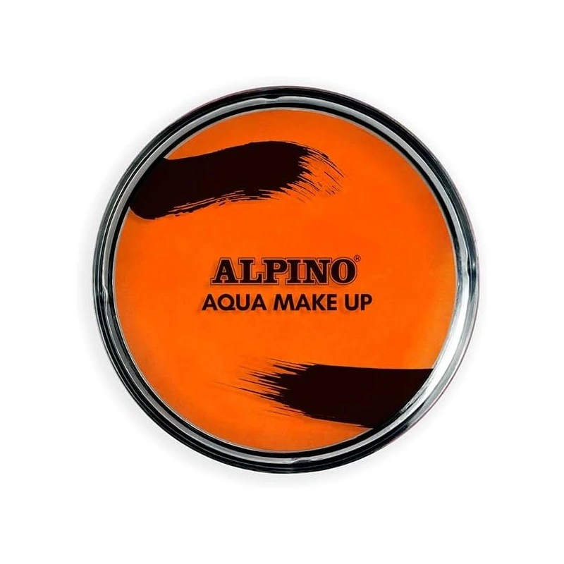 Alpino Aqua Make-up Watercolor Facial Makeup Powder - Washes with Soap and Water - Orange Color