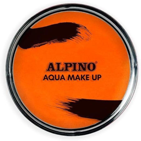 Alpino Aqua Make-up Watercolor Facial Makeup Powder - Washes with Soap and Water - Orange Color