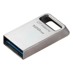 Kingston DataTraveler Micro Memoria USB 128GB - USB 3.2 Gen 1 - Ultracompacta y Ligera - Enganche para Llavero - Cuerpo