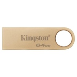 Kingston DataTraveler SE9 G3 USB-A 3,2 Gen 1 64GB Memory - 220 MB/s Reading - Metallic Design - Gold Color (Pendrive)