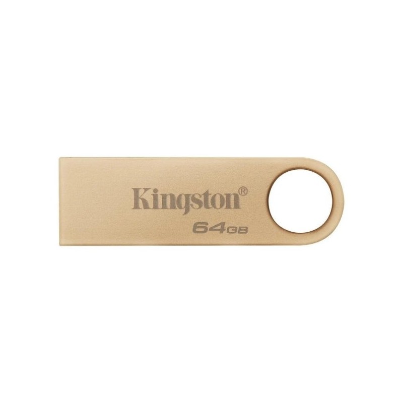 Kingston DataTraveler SE9 G3 USB-A 3.2 Gen 1 64 GB de memória - leitura de 220 MB/s - design metálico - cor dourada (pen USB)