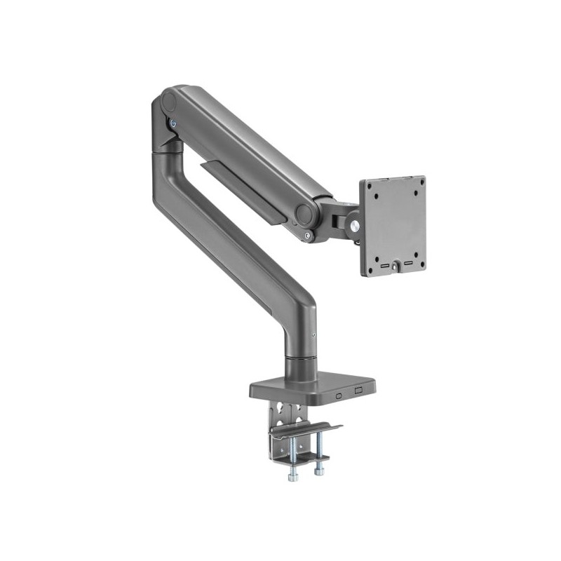Ewent Soporte de Mesa con Brazo Articulado para Monitor hasta 49" - Giratorio e Inclinable - Gestion de Cables - Peso Maximo