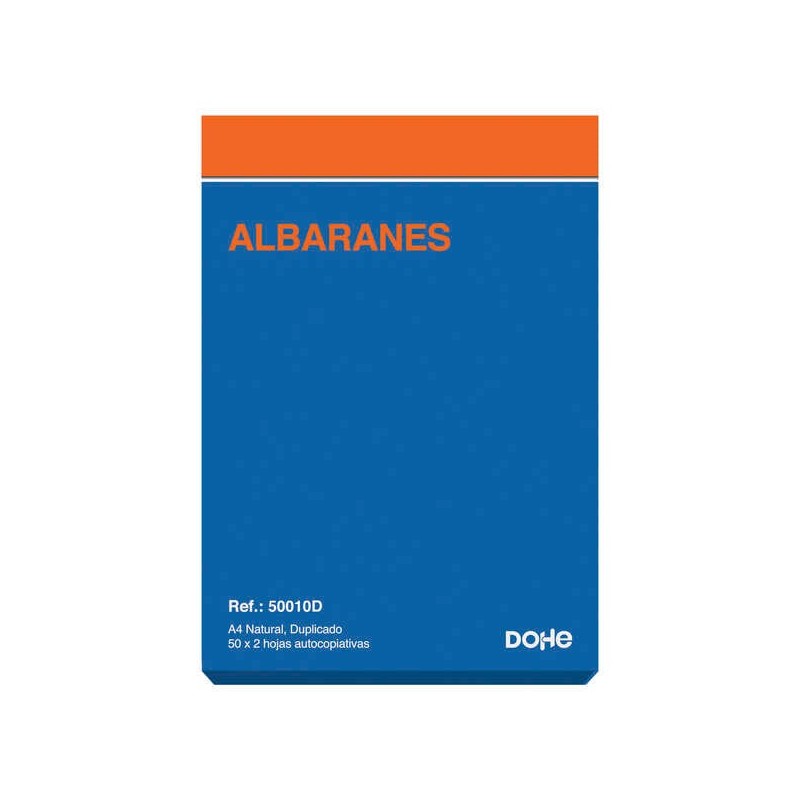 Dohe Talonario Albaranes A4 - 50 x 2 Hojas Autocopiativas