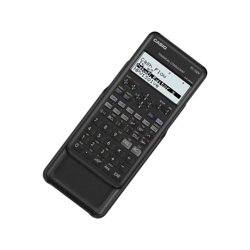 Calculatrice financière Casio FC-100V-2 - Écran 4 lignes - Affichage de plusieurs paramètres en même temps - Touches de