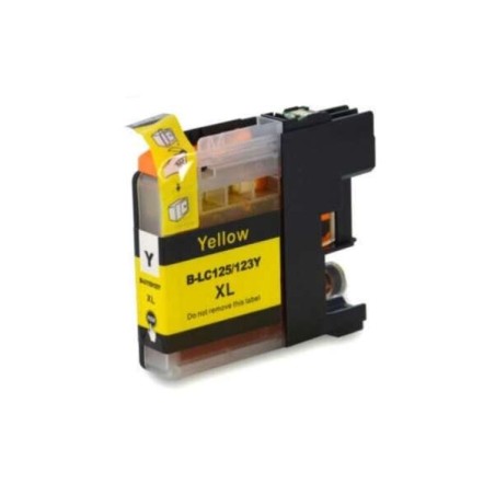 Brother LC123XL/LC121XL Jaune Cartouche d'encre Générique - Remplace LC123Y/LC121Y