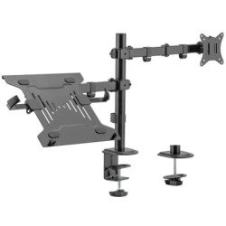 Suporte de mesa Ewent para 1 monitor e 1 laptop de 34" - até 9 kg - preto