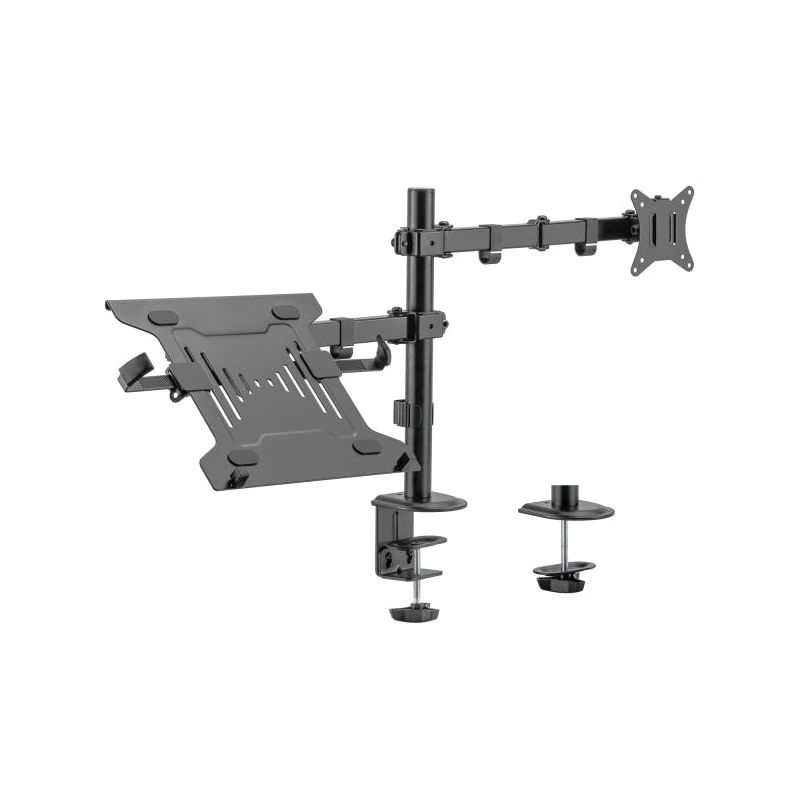 Ewent Desk Stand for 1 Monitor and 1 34" Laptop - up to 9 kg - Black