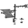 Ewent Desk Stand for 1 Monitor and 1 34" Laptop - up to 9 kg - Black