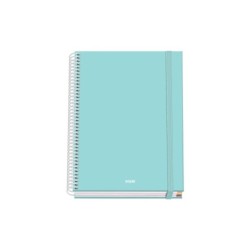 Dohe Serenity Cuaderno Espiral A5 100 Hojas Cuadricula 5mm - Tapa Dura Impresa a todo Color y Plastificada en Brillo - Bandas