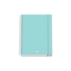 Dohe Serenity Cuaderno Espiral A5 100 Hojas Cuadricula 5mm - Tapa Dura Impresa a todo Color y Plastificada en Brillo - Bandas