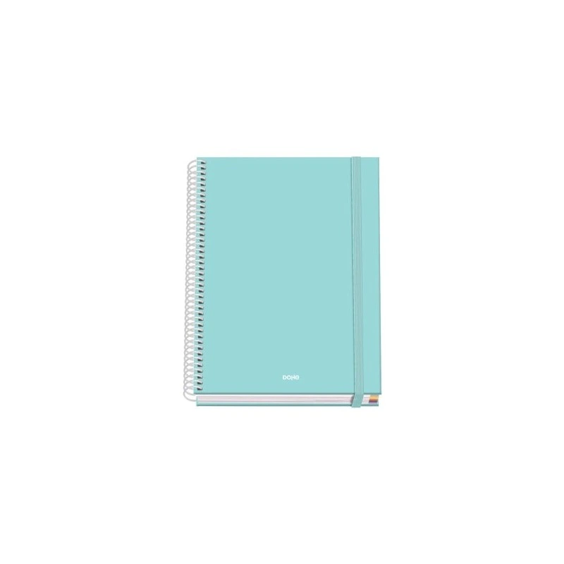 Dohe Serenity Cahier à spirale A5 100 feuilles grille 5 mm - Couverture rigide imprimée en couleur et laminé brillant - Bandes