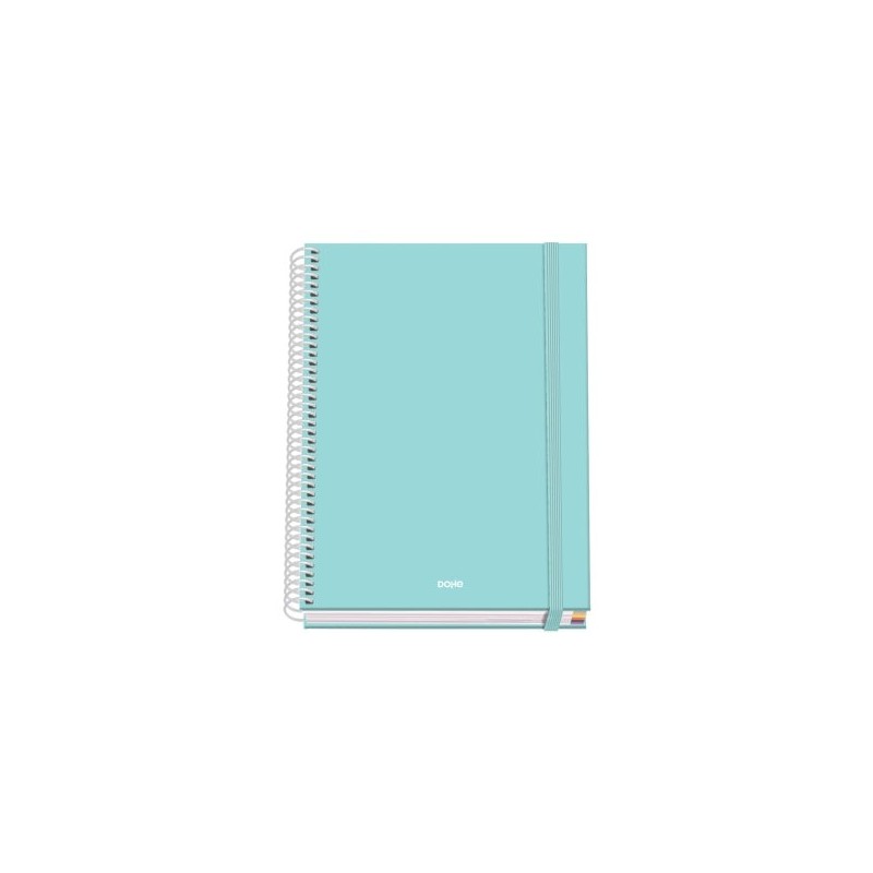 Dohe Serenity Cuaderno Espiral A5 100 Hojas Cuadricula 5mm - Tapa Dura Impresa a todo Color y Plastificada en Brillo - Bandas