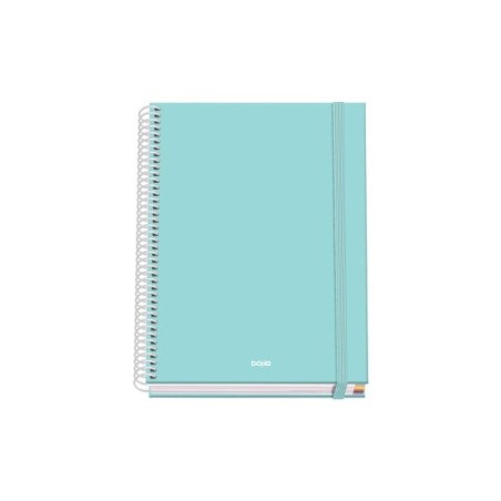 Dohe Serenity Cahier à spirale A5 100 feuilles grille 5 mm - Couverture rigide imprimée en couleur et laminé brillant - Bandes