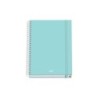 Caderno espiral Dohe Serenity A5 100 folhas grade de 5 mm - capa dura impressa em cores e laminada brilhante - faixas coloridas