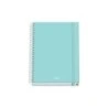 Dohe Serenity Cahier à spirale A5 100 feuilles grille 5 mm - Couverture rigide imprimée en couleur et laminé brillant - Bandes