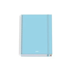Dohe Serenity Cuaderno Espiral A5 100 Hojas Cuadricula 5mm - Tapa Dura Impresa a todo Color y Plastificada en Brillo - Bandas