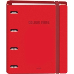 Dohe Color Vibes Polyfoam 4 Mixed Ring Binder 35mm A4 Refil 100 Folhas Grade de 5mm - Capa de Polyfoam de 2mm - Fecho de