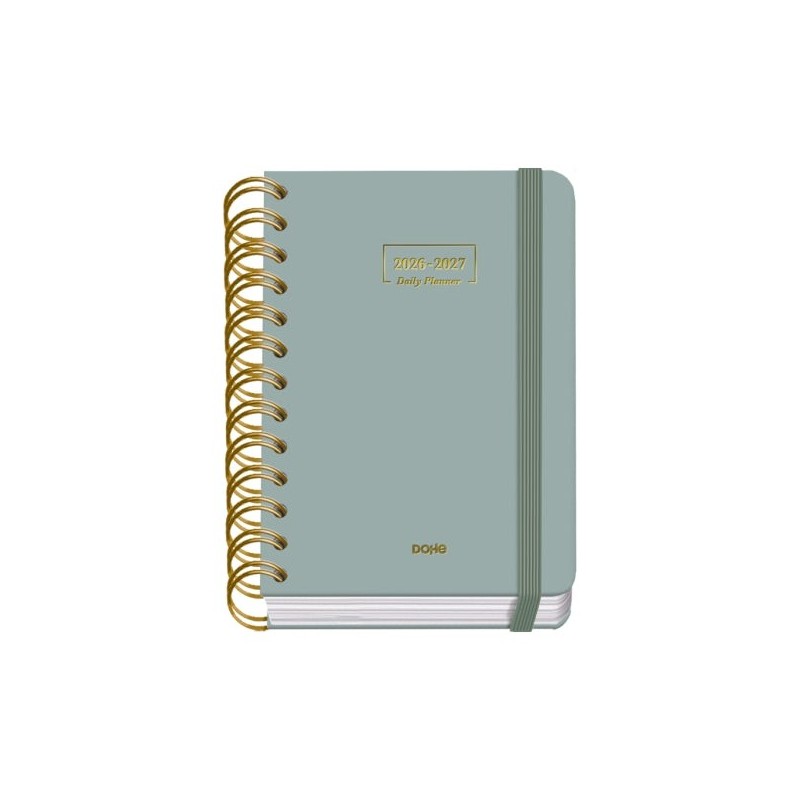Dohe Premium Agenda Escolar 26/27 - Formato A6 - Dia Pagina - Papel Offset Ahuesado 80g - Cubierta de Carton Plastificado