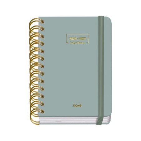Dohe Premium Agenda Escolar 26/27 - Formato A6 - Dia Pagina - Papel Offset Ahuesado 80g - Cubierta de Carton Plastificado