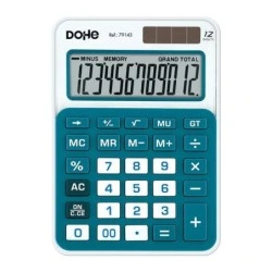 Dohe Calculadora de Sobremesa Mediana 12 Digitos - Teclas de Gran Formato - 4 Teclas de Memoria - Apagado Automatico