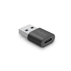 Hama Essential Adaptador USB - USB-C Hembra - USB-A Macho - 10 Gbit/s - Color Negro