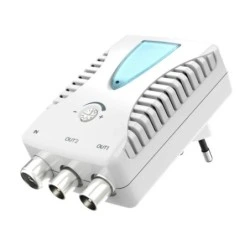 Hama Essential Amplificador de Cabo de Banda Larga - Catv - Amplificação 22dB - Atenuação 13dB - Saída Dupla - Cor Branca