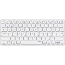Rapoo E9600M Teclado Compacto Ultafino Inalambrico - Bluetooth y 2.4GHz - Base de Aluminio - Bateria Recargable Ecologica