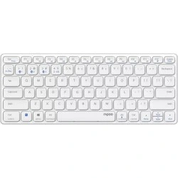 Rapoo E9600M Teclado Compacto Ultafino Inalambrico - Bluetooth y 2.4GHz - Base de Aluminio - Bateria Recargable Ecologica