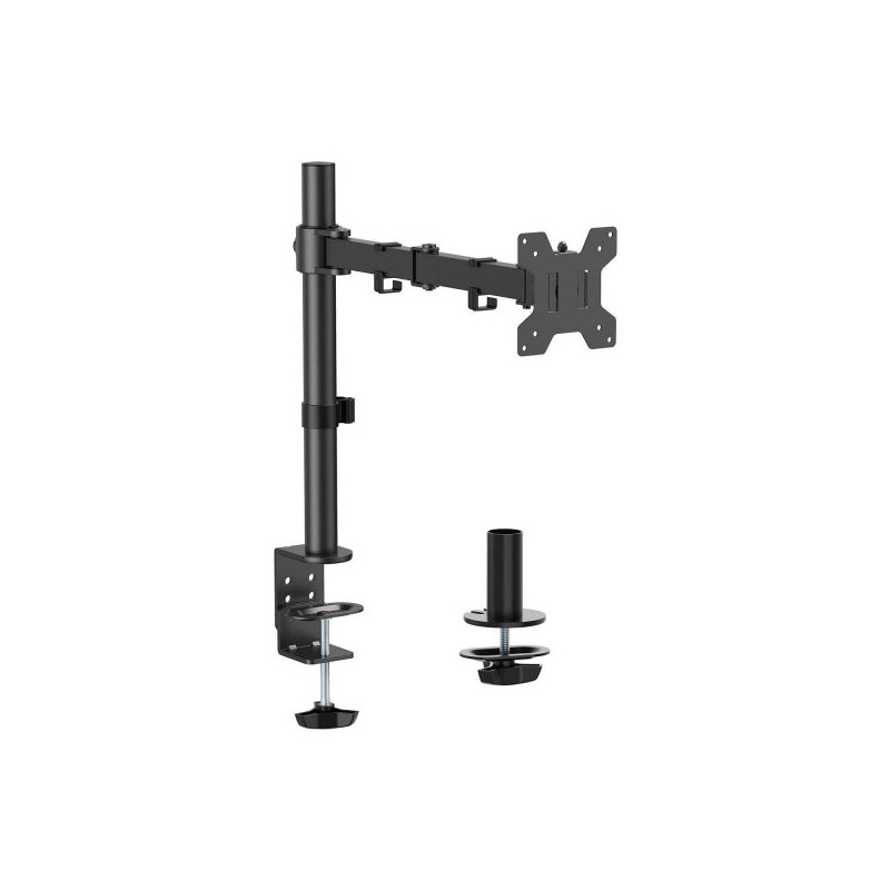 Aisens Soporte de Mesa Eco Giratorio e Inclinable para Monitor/TV 10Kg (3 Pivotes - 1 Brazo) de 17-32" - Color Negro