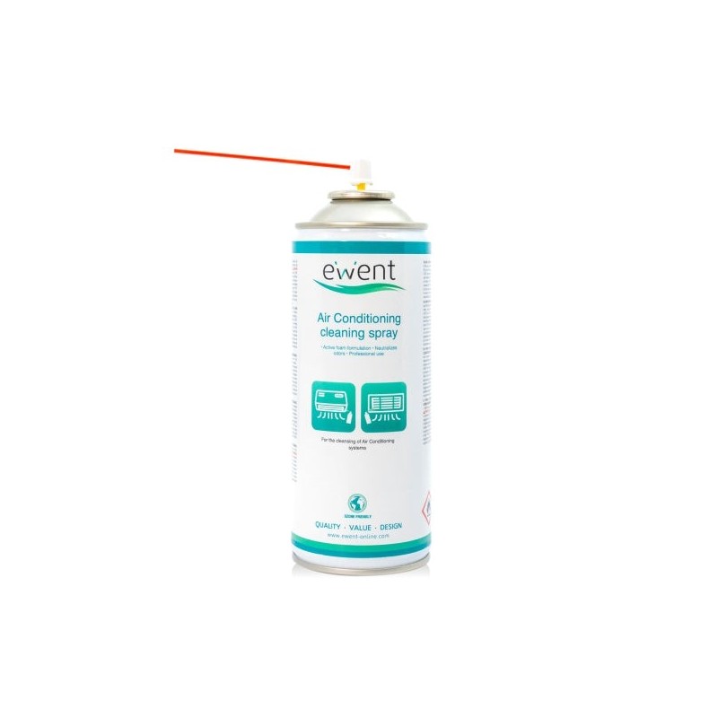 Ewent Cleaning Spray for Air Conditioning - Active Foam Aerosol - Neutralizes Odors - Transparent Color