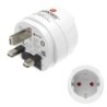 Hama Adaptador de Viagem Tomada Tipo G - Potência até 3250W - Fêmea Tipo Schuko - Tensão 100-250V - Cor Branca