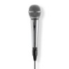 Hama Jam Star Microfono Dinamico - Cable 3m - 100Hz - Jack 3.5mm - Cardioide - 600 Ohm - 170x52x52mm - Color Plata