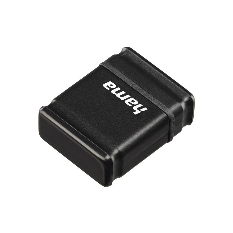 Hama Smartly Memoria Pendrive USB 2.0 con Tapa - 64GB de Capacidad - 15Mb/s de Transferencia - Color Negro